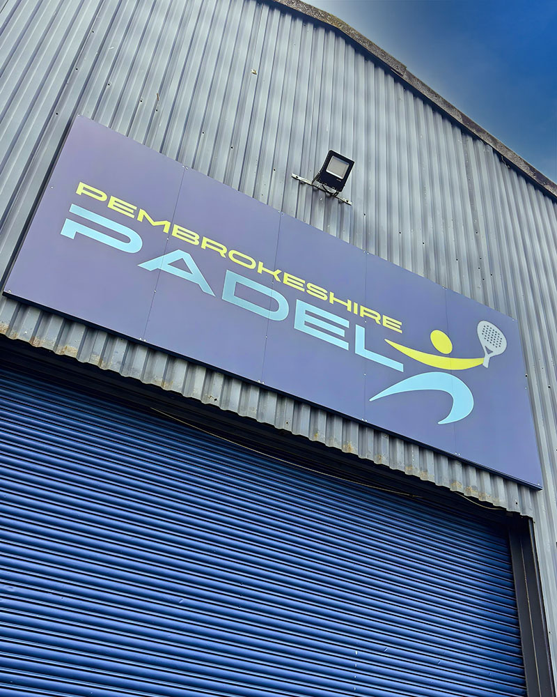 Pembs Padel Unit Sign